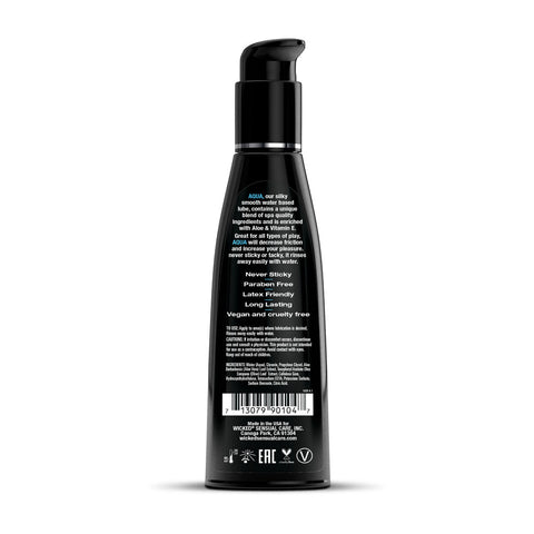 Wicked Aqua Water Based Lubricant 120 Milliliter 4 Ounce Bottle Water Based Lube