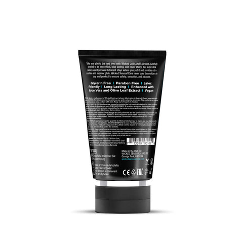 Wicked Jelle Water Based Anal Lubricant 120 ml 4 Ounce Bottle Anal Lubricant