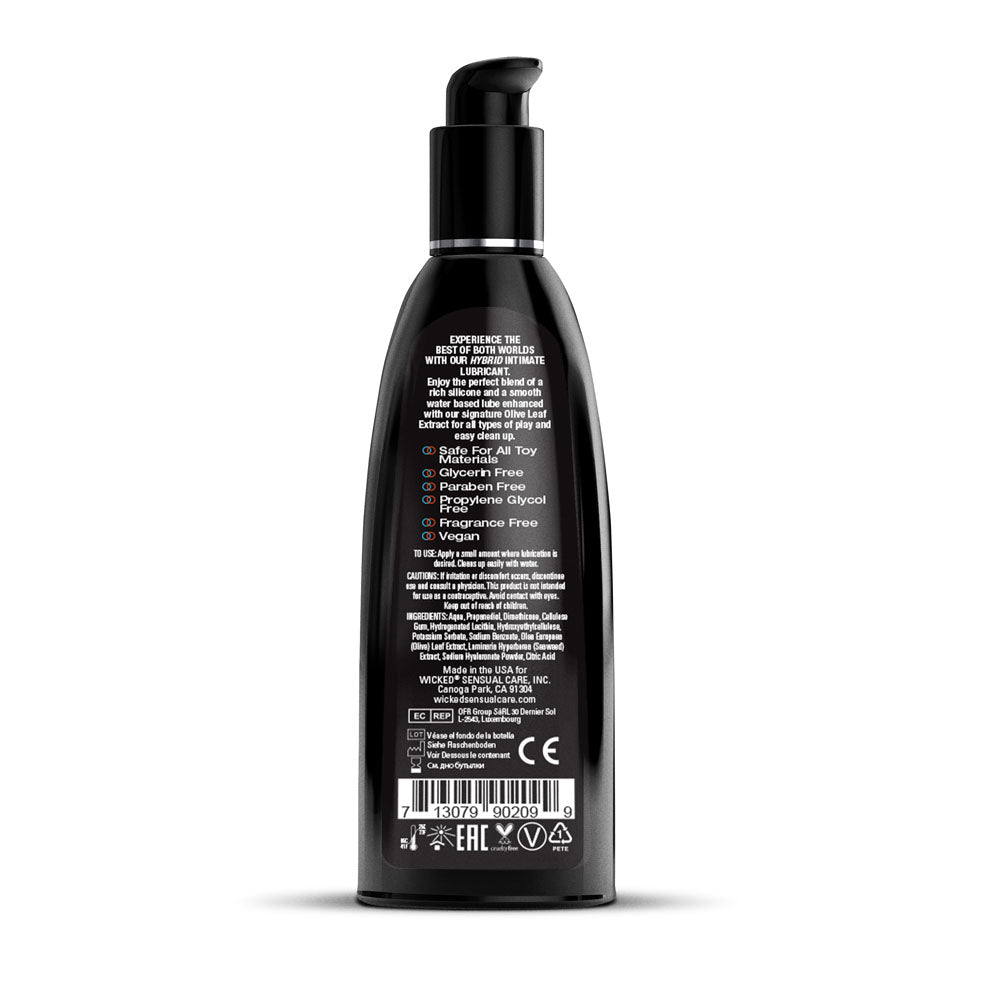 Wicked Hybrid Water and Silicone Blended Lubricant 240 Milliliter Bottle Hybrid Lube