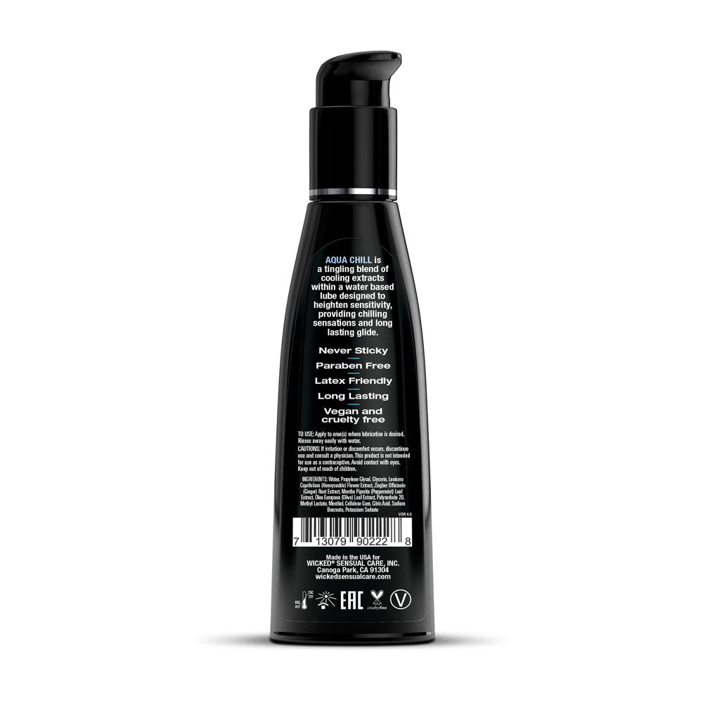 Wicked Aqua Chill - Cooling Water Based Lubricant 120ml (4 oz) > Lube > Water Based