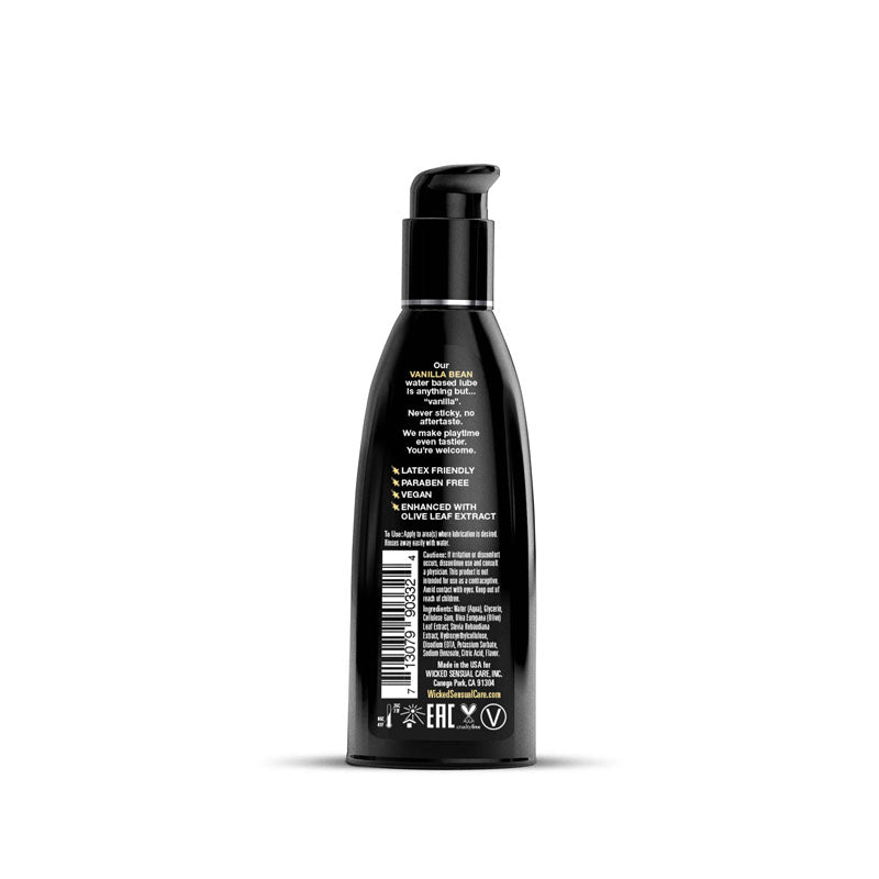 Wicked Aqua Vanilla Bean 60ml Water Based Flavored Lubricant Flavoured Lube