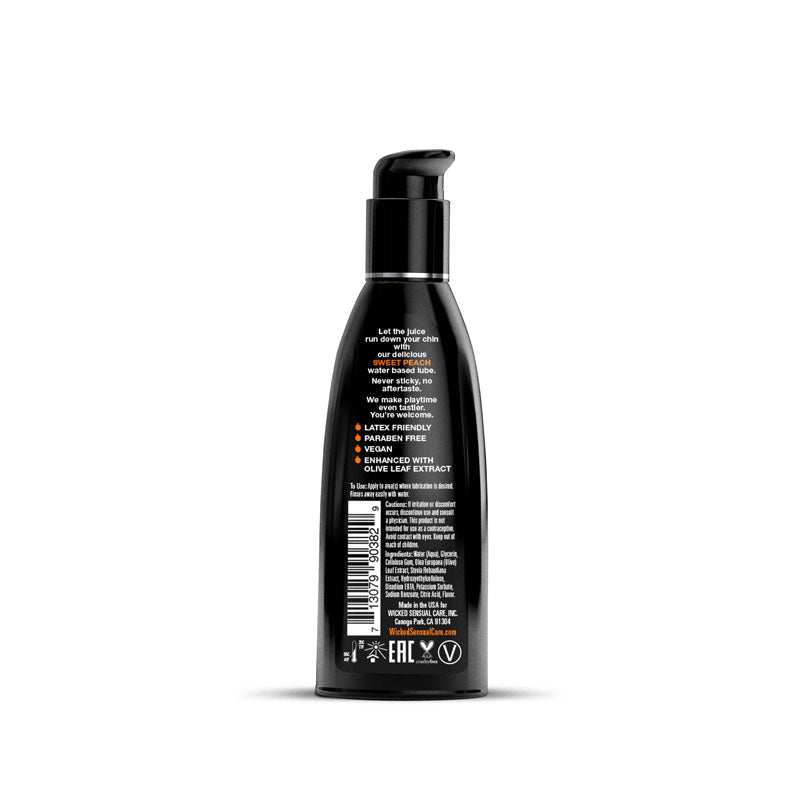 Wicked Aqua Sweet Peach Lubricant 60 ml - Delicious Water Based Formula Lubricants, Creams & Glides