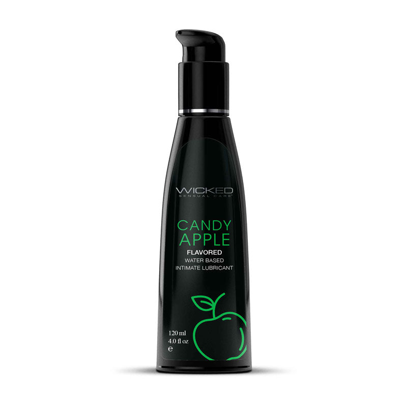 Wicked Aqua Candy Apple 120ml Water Based Lubricant Bottle > Lube > Flavoured