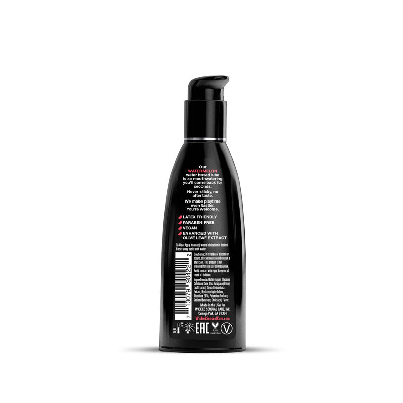 Wicked Aqua Watermelon – Watermelon Flavored Water-Based Lubricant 60ml Bottle > Lube > Flavoured