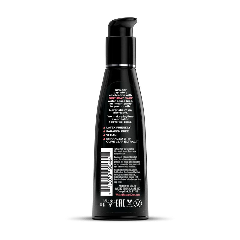 Wicked Sensual Care Birthday Cake Flavored Water-Based Lubricant 120ml > Lube > Flavoured