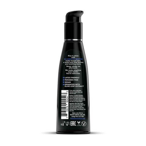 Wicked Aqua Blueberry Muffin Water Based Lubricant 120 Milliliters 4 Ounces Lubricants, Creams & Glides