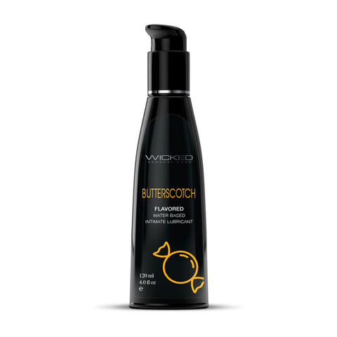 Wicked Aqua Butterscotch Flavored Water Based Lubricant 120ml ... No Colour Selected Lubricants, Creams & Glides