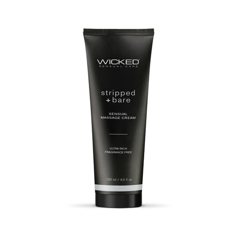 Wicked Stripped Bare Sensual Massage Cream for Intimate Moments Default Title Massage Oil