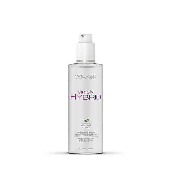 Wicked Simply Hybrid Lubricant 120 ml - Water & Silicone Blend White Hybrid Lube