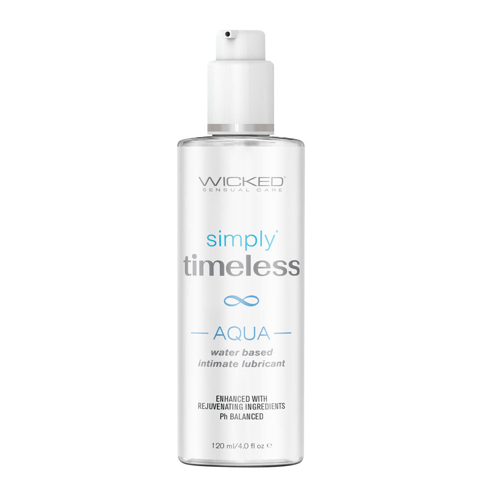 Wicked Simply Timeless Aqua 120 ml Water Based Lubricant White Lubricants, Creams & Glides