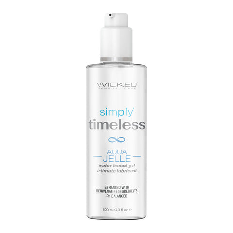 Wicked Simply Timeless Aqua Jelle Lubricant 120ml White Lubricants, Creams & Glides
