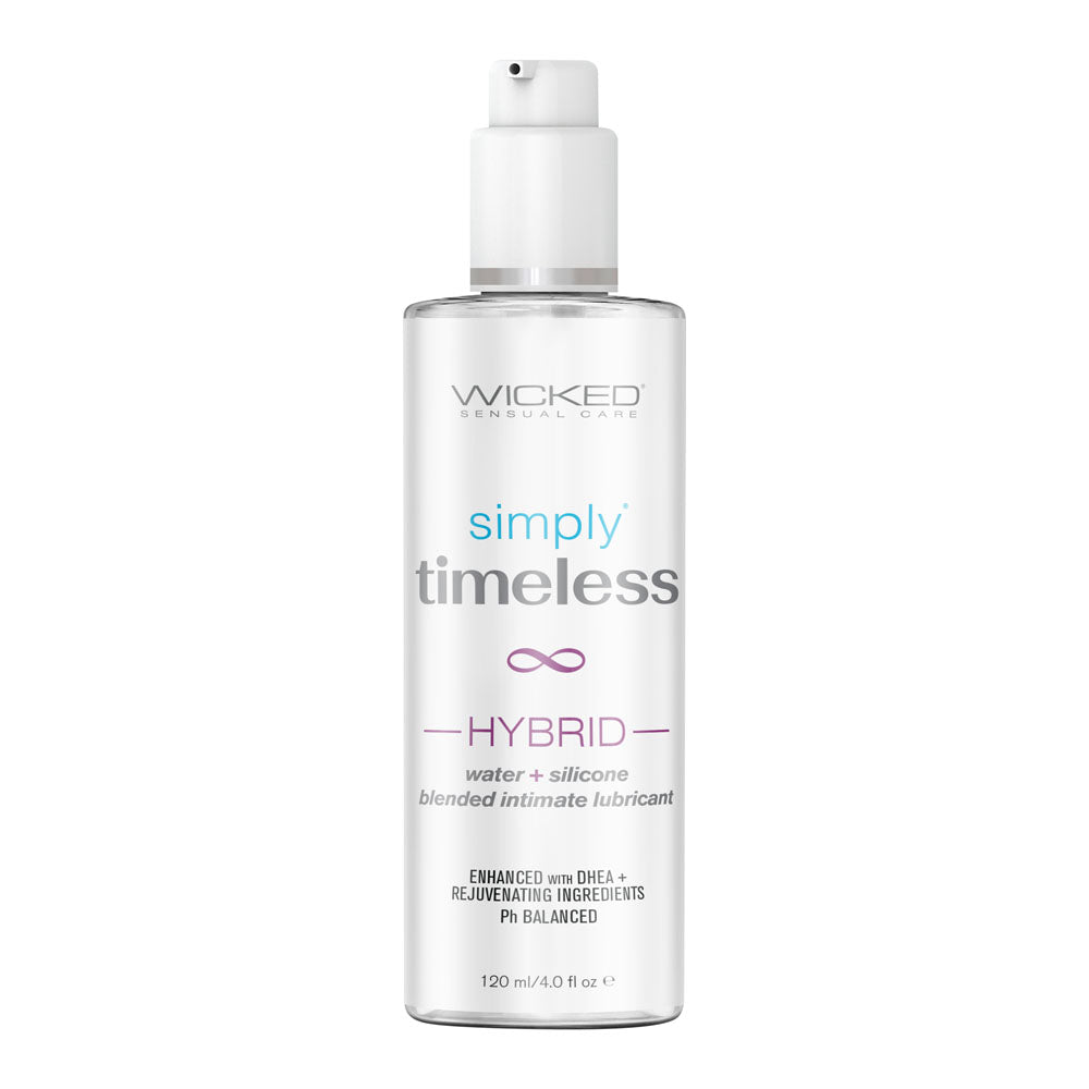 Wicked Simply Timeless Hybrid Lubricant 4 Ounce Bottle White Hybrid Lube