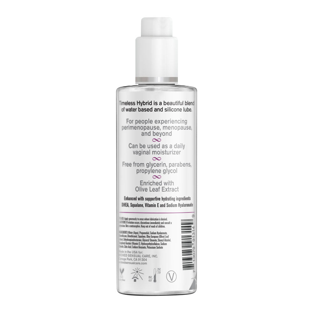 Wicked Simply Timeless Hybrid Lubricant 4 Ounce Bottle Hybrid Lube