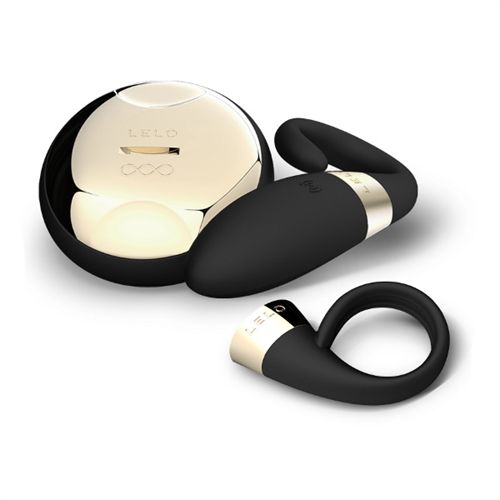Lelo Oden 2 Black Remote Controlled Vibrating Couples Ring Black Cock Rings Vibrating
