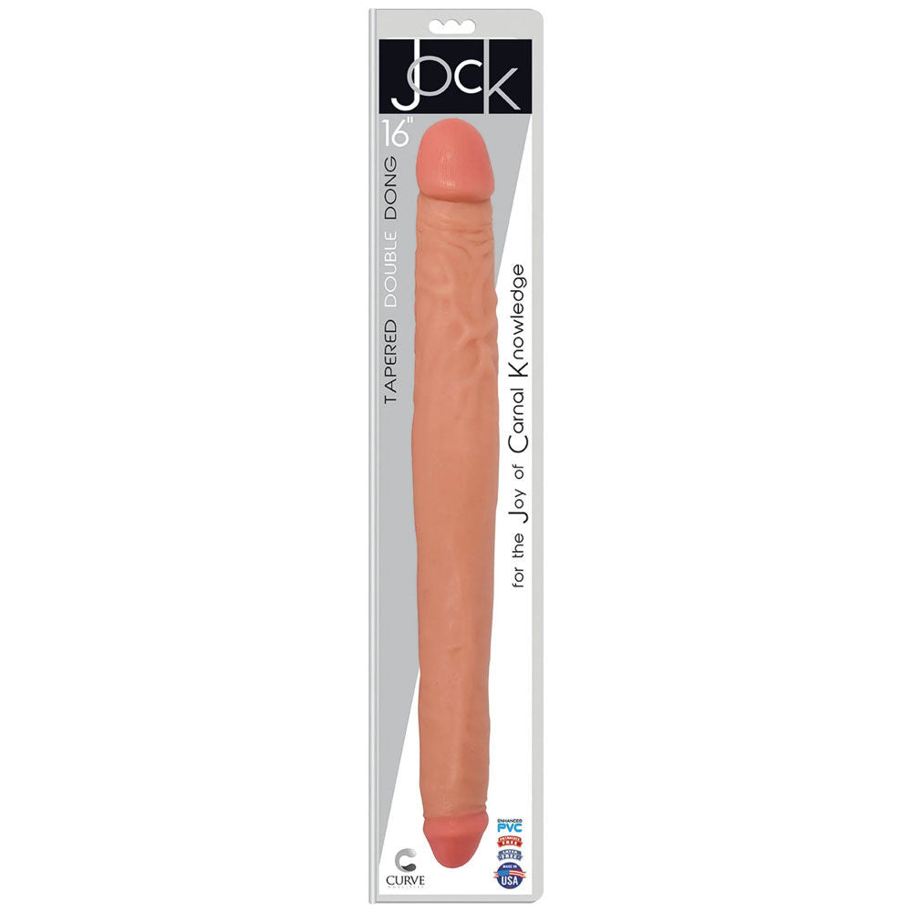 Jock 16 Inch Tapered Double Dong (Vanilla) – Large Durable Double Dong Double Dongs