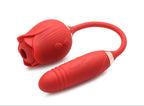 Bloomgasm Romping Rose Thrusting and Suction Vibrator Red Red > Sex Toys For Ladies > Rose Stimulators