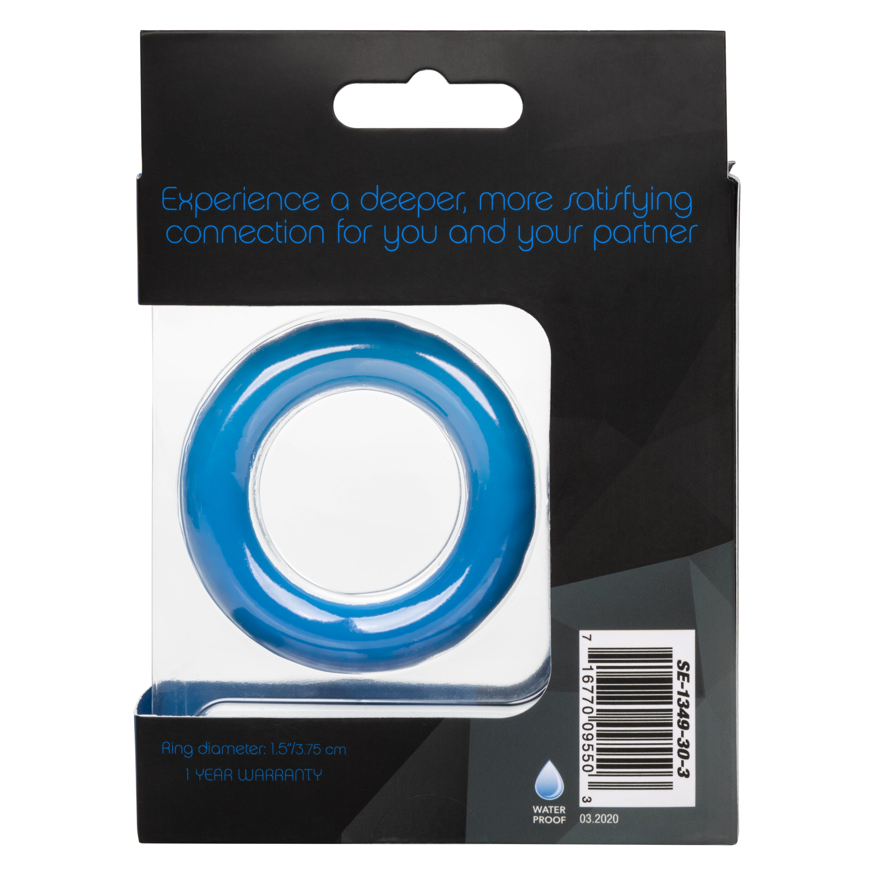 Link Up Ultra-Soft Max Neon Blue Silicone Enhancer Ring