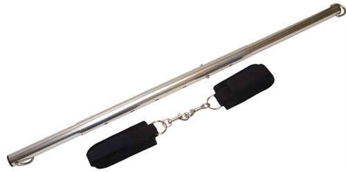 Expandable Spreader Bar and Cuff Set – Adjustable Restraint Bar with Cuffs Bondage Set Silver > Bondage Gear > Restraints