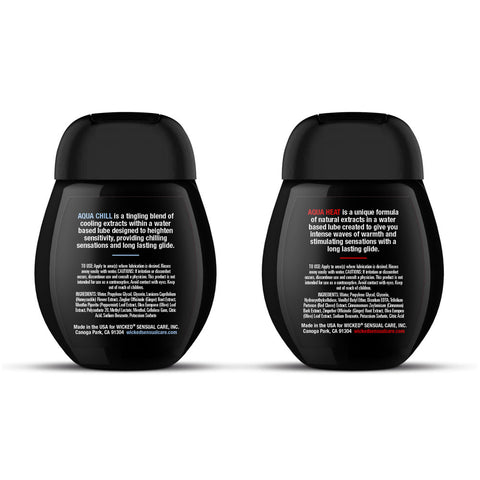 Wicked Sensation Kit 2 Pack 120 ml Warming & Cooling Lubricants Lubricants, Creams & Glides