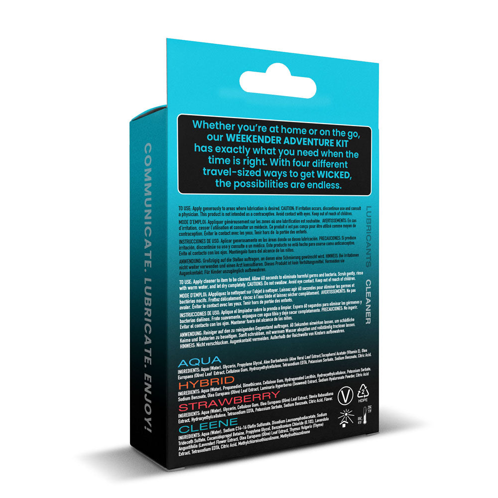 Wicked Weekender Adventure Kit – Travel-Sized Pleasure Kit 30ml Bottles > Sex Toys > Sex Kits