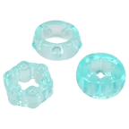 Crystal Jellies Performance Ring Set – Phthalate-Free Stretchable Silicone Rings Teal > Cock Ring > Sets