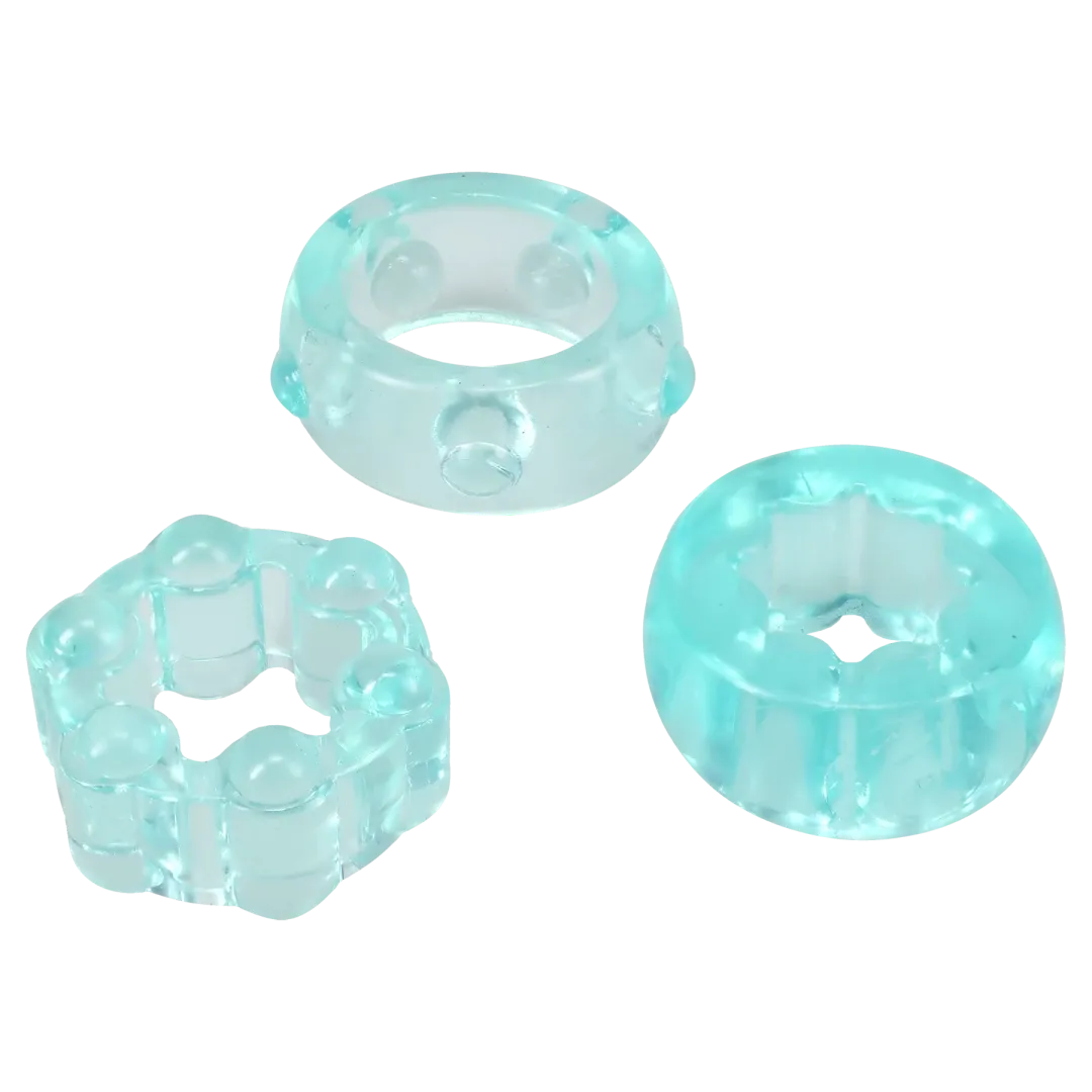 Crystal Jellies Performance Ring Set – Phthalate-Free Stretchable Silicone Rings > Cock Ring > Sets