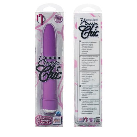 Classic Chic 7-Function 6 Inch Black Vibrator for Adults BULLETS