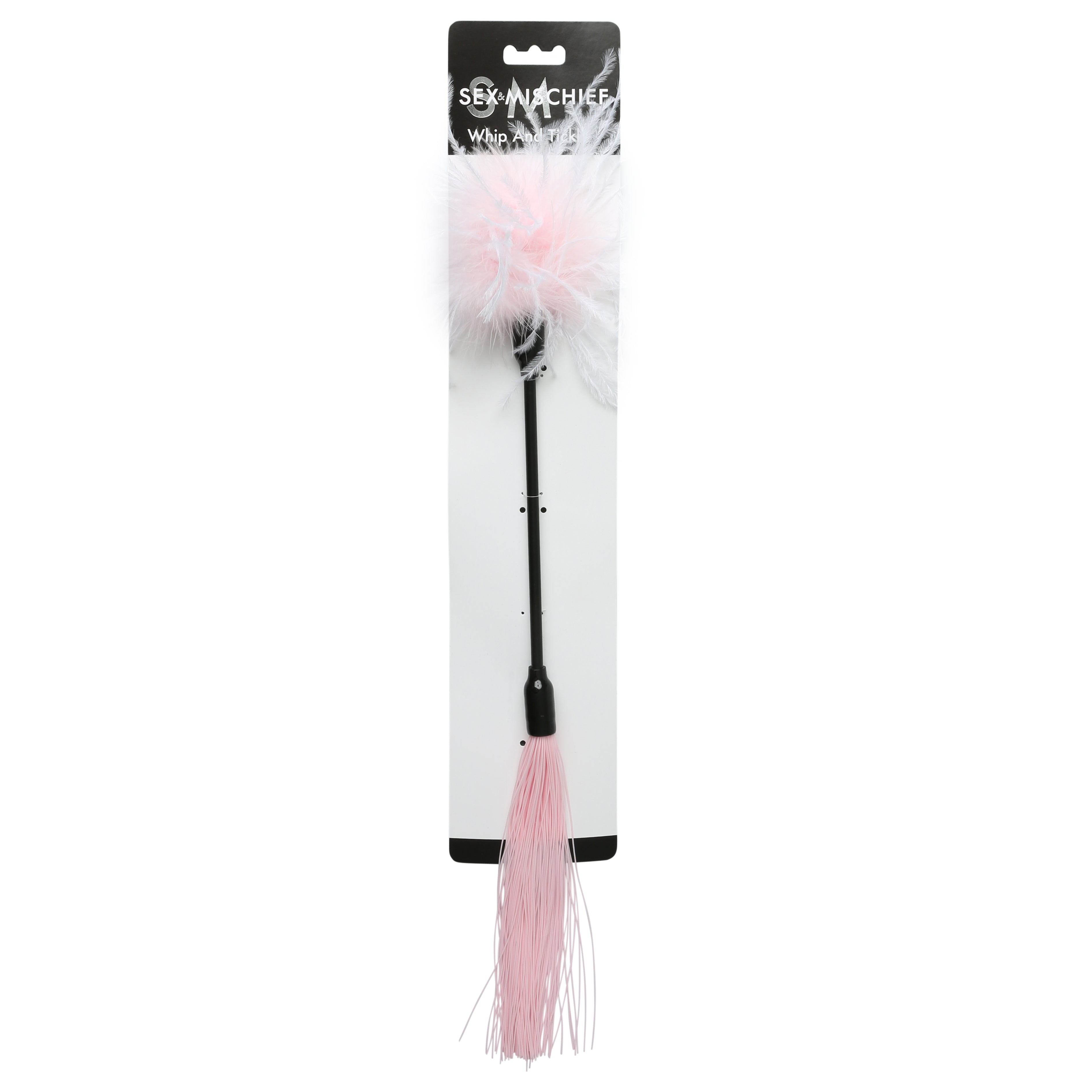 Sex and Mischief Whip and Tickle Feather Tickler - Pink Pink > Bondage Gear > Ticklers