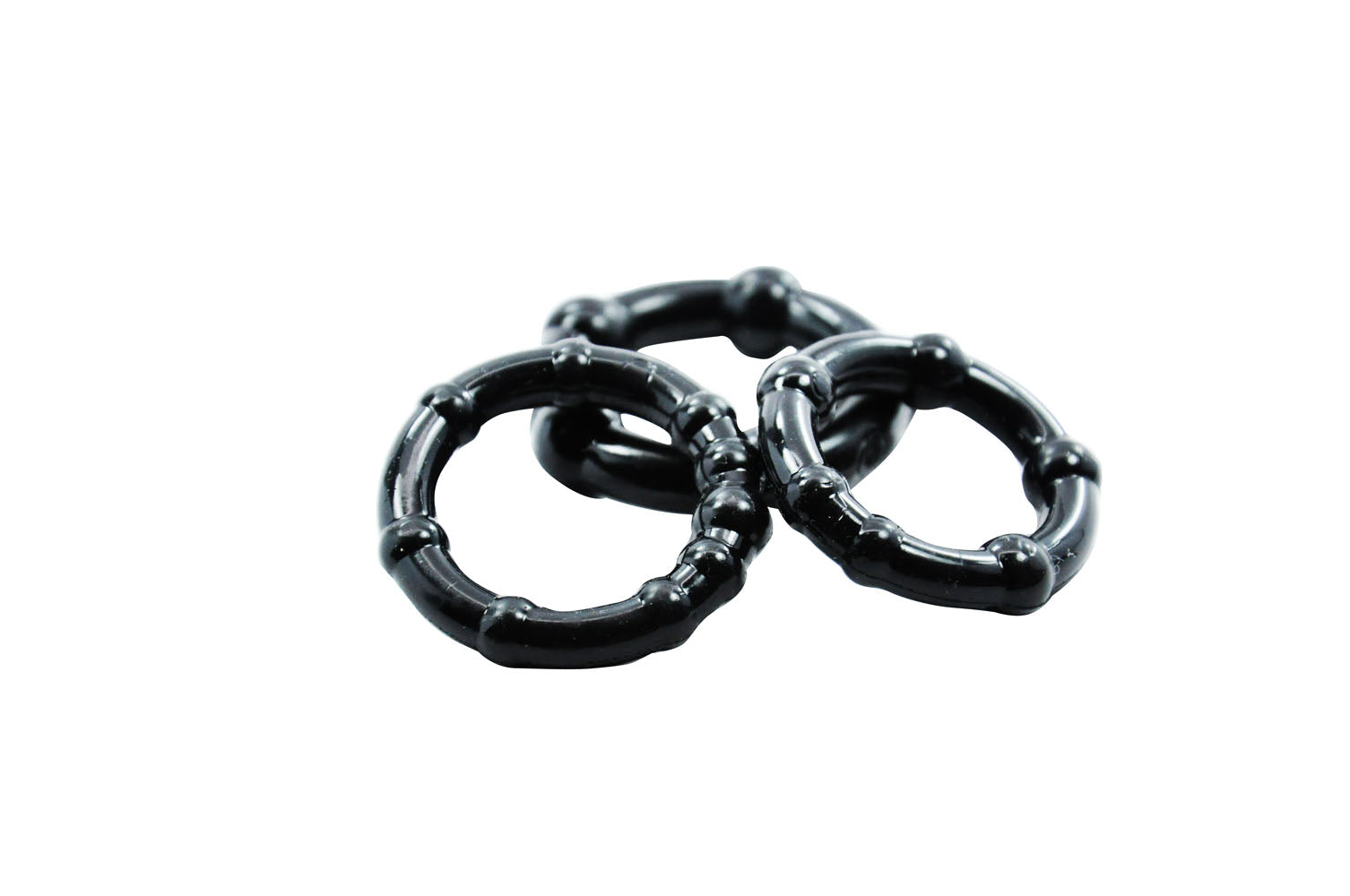 Cloud 9 Beaded Cockring Combo Pack Black Super Stretch Rings COCK RING Set
