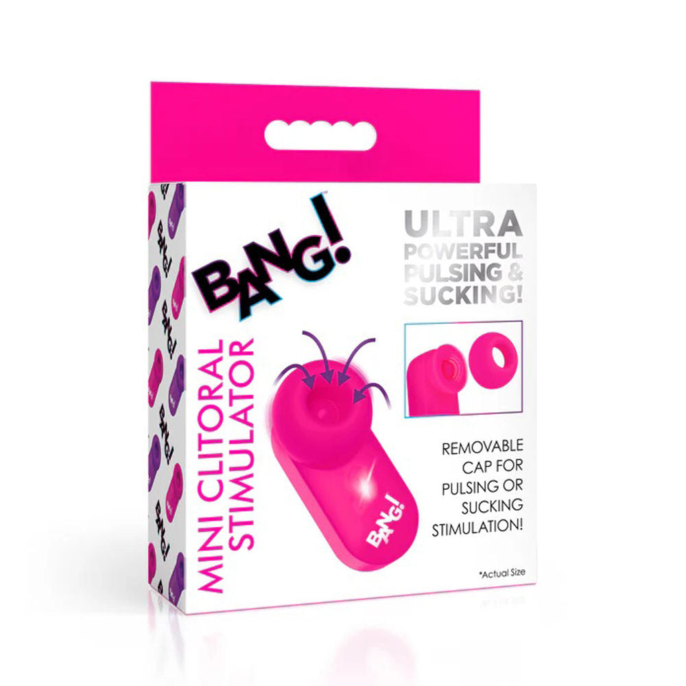 Mini Clitoral Stimulator Vibrator in Pink with Five Suction Speeds Pink STIMULATORS