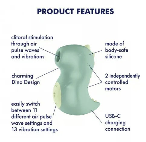 Satisfyer Din-Oooh – Compact Pressure Wave Vibrator with Two Motors > Sex Toys For Ladies > Air Pulsation