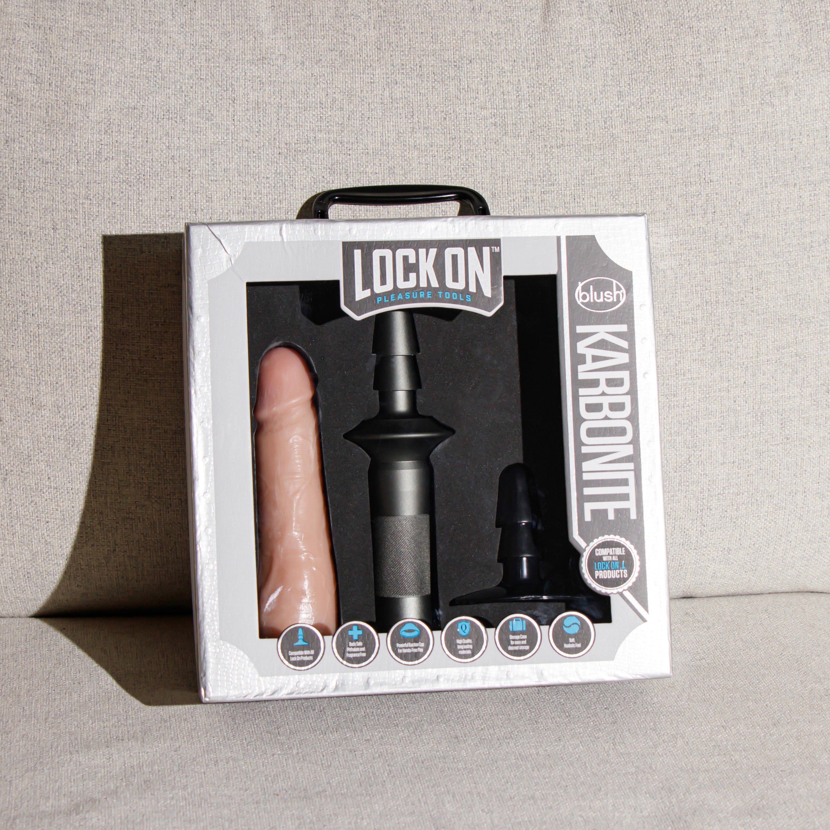 Karbonite Lock On Handle Kit Vanilla Dildo Grip by Blush > Sex Toys > Sex Machines > Attachments