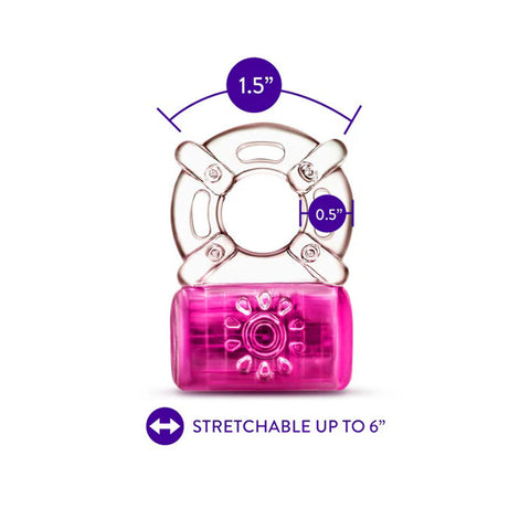 Play With Me Pleaser Rechargeable Vibrating C-Ring Pink Cock Rings Vibrating