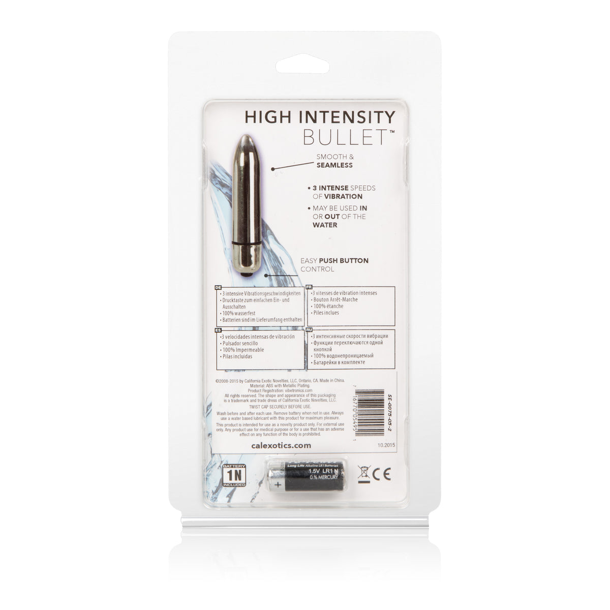 CalExotics High Intensity Bullet (Black) – Waterproof Compact Vibrator > Vibrators > Mini Vibrators