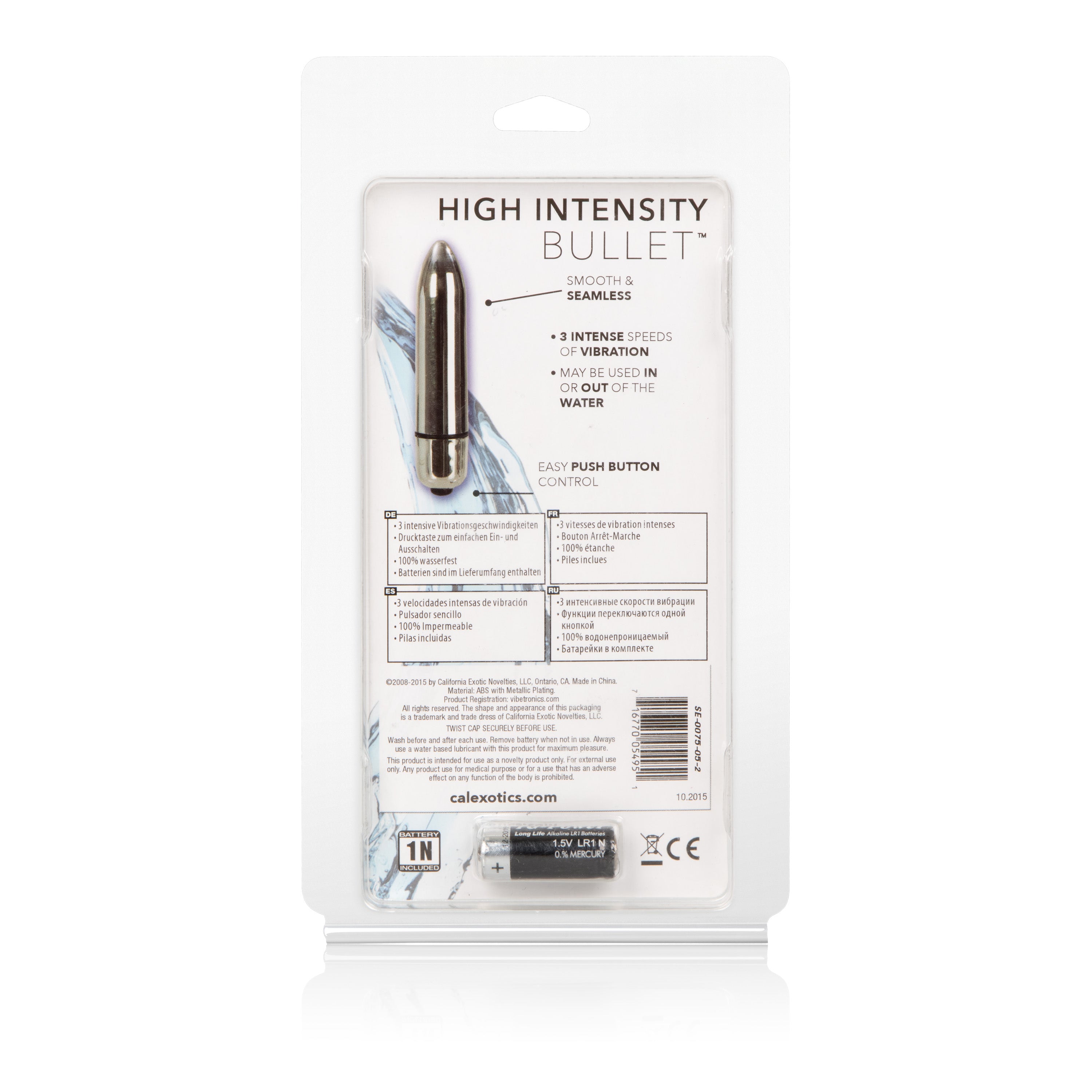 CalExotics High Intensity Bullet (Black) – Waterproof Compact Vibrator > Vibrators > Mini Vibrators