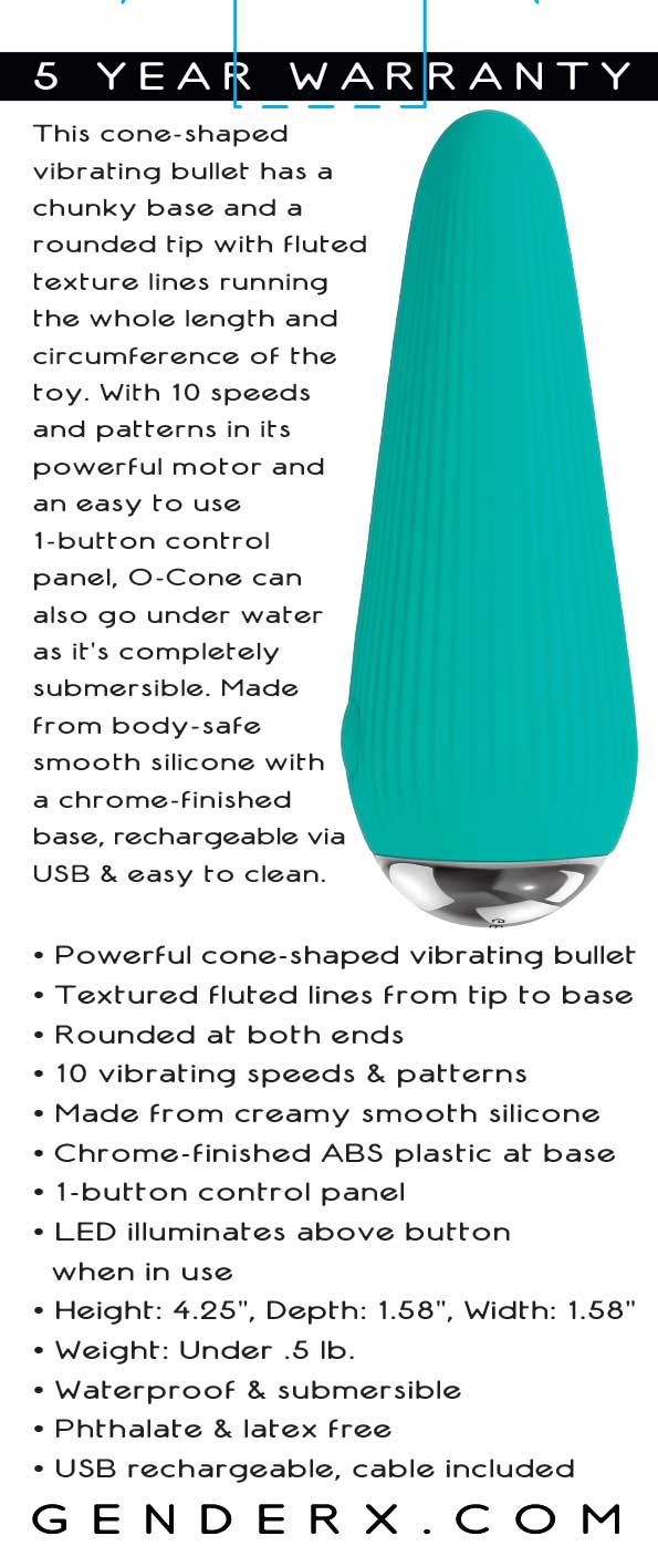 Gender X O-CONE - Bullet 10.8 cm Waterproof Vibrator Blue BULLETS
