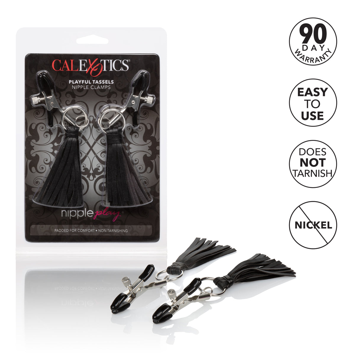 CalExotics Playful Tassels Nipple Clamps – Sensory Adult Intimacy Accessory > Sex Toys > Nipple Clips