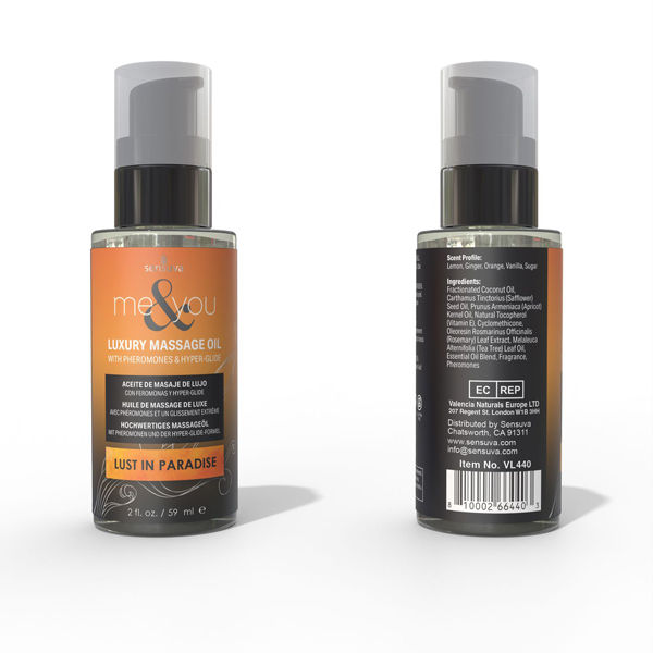 Me and You Pheromone Infused Massage Oil Lust in Paradise 2oz Massage Oil