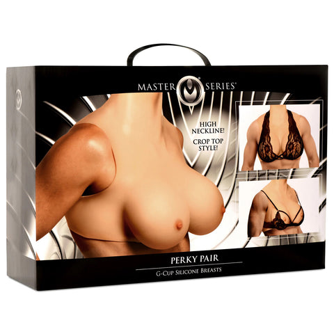 Perky Pair G-Cup Silicone Breasts Light Realistic Bodyforms