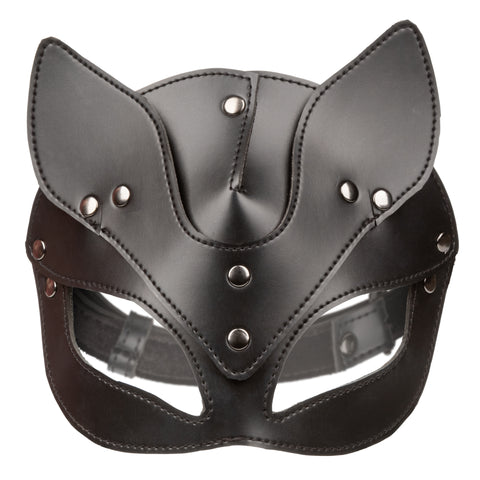 Euphoria Collection Black Cat Mask with Velvet Interior and Adjustable Buckle Closure, 25 Inch Maximum Circumference Costumes