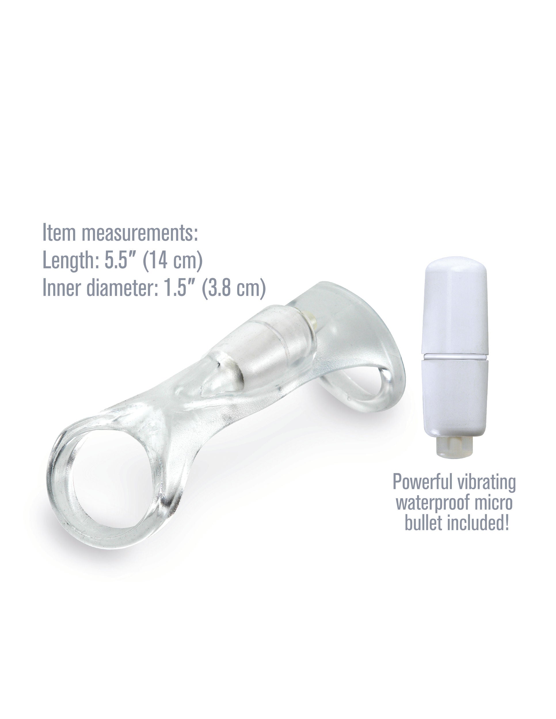 Fantasy X-Tensions Clear Vibrating Cock Sling Erection Enhancer Cock Rings Vibrating