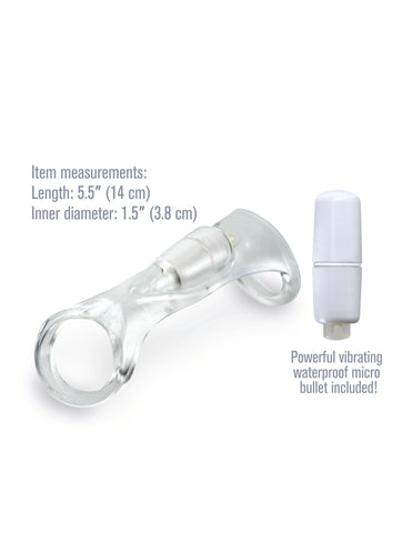 Fantasy X-Tensions Clear Vibrating Cock Sling Erection Enhancer Cock Rings Vibrating