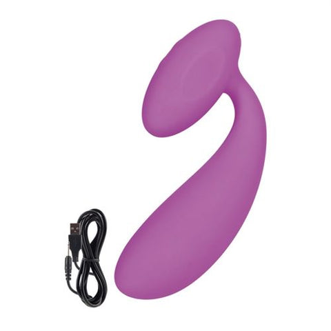 Lust L10 Dual Motor Silicone Probe Rechargeable Vibrator Purple Purple ANAL TOYS