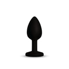 Gemma Pink Gem Black Silicone Plug (Large) – Vibrant Silicone Butt Plug > Anal Range > Jewel Butt Plugs