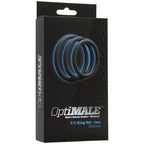 Optimale 3 Ring Set (Slate) – Silicone Thin Cock Ring Set with 40mm, 45mm, and 50mm Diameters > Cock Ring > Sets