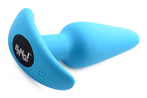 Remote Control Silicone Butt Plug 21X Vibrating Blue Butt Plugs - Vibrating