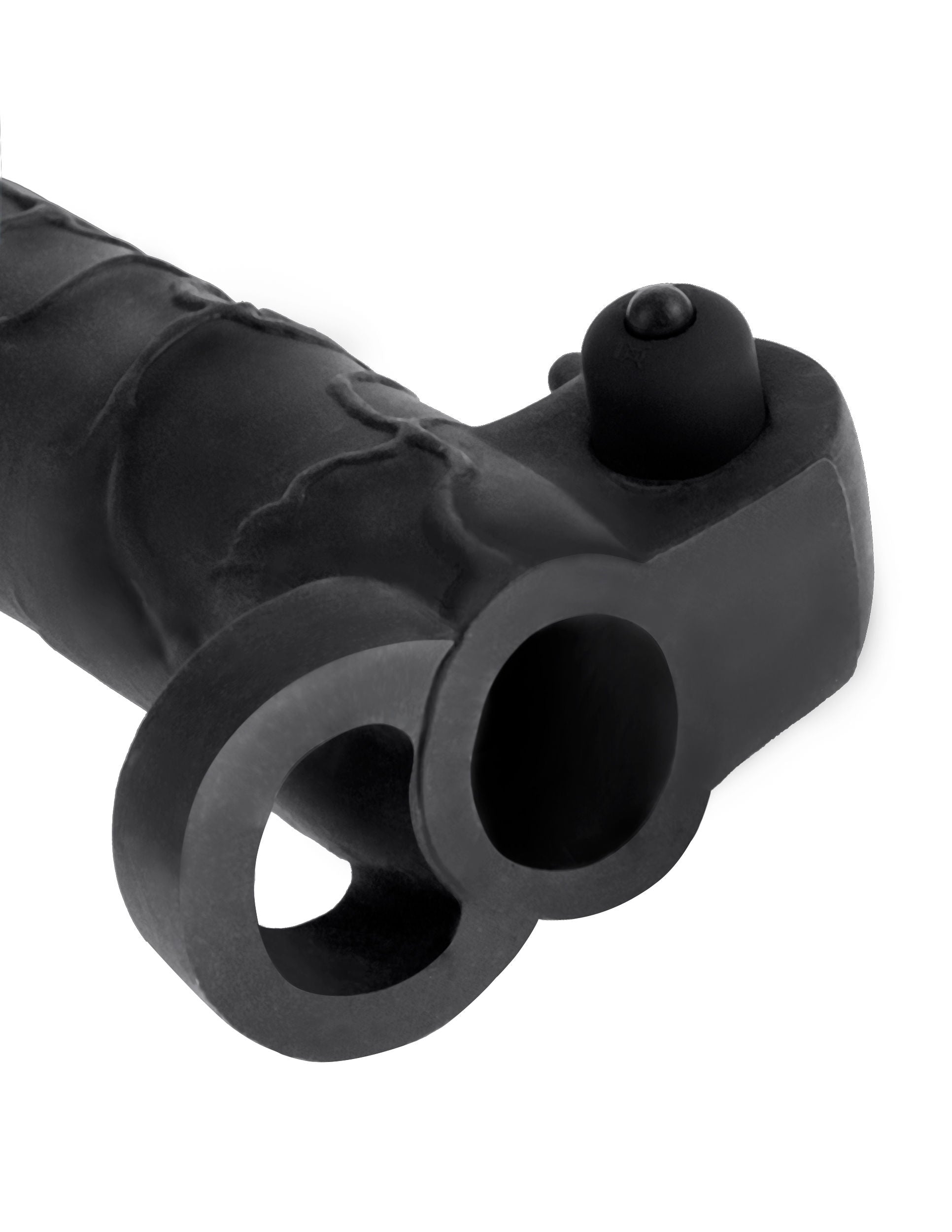 Fantasy X-Tensions Vibrating Real Feel 2-Inch Penis Extension Black SLEEVES
