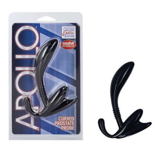 Apollo Curved Prostate Probe (Black) – Durable Pliable Prostate Probe > Anal Range > Prostate Plugs Main image