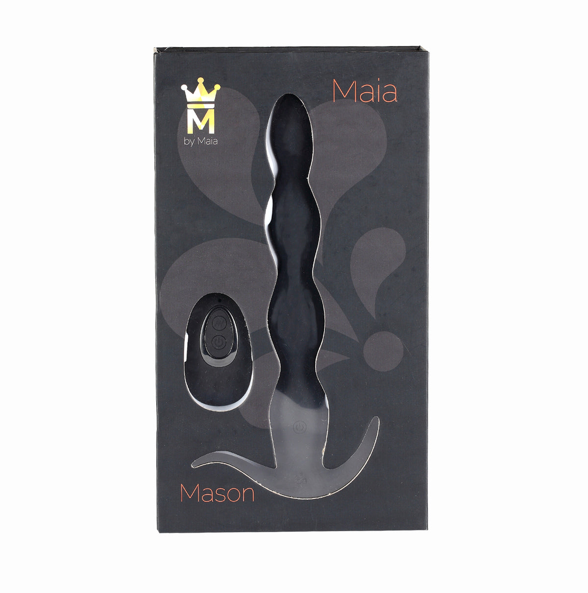 Maia Mason (Black) – 9.3 Inch Rechargeable Wireless Remote Anal Beads Vibrator > Anal Range > Anal Beads