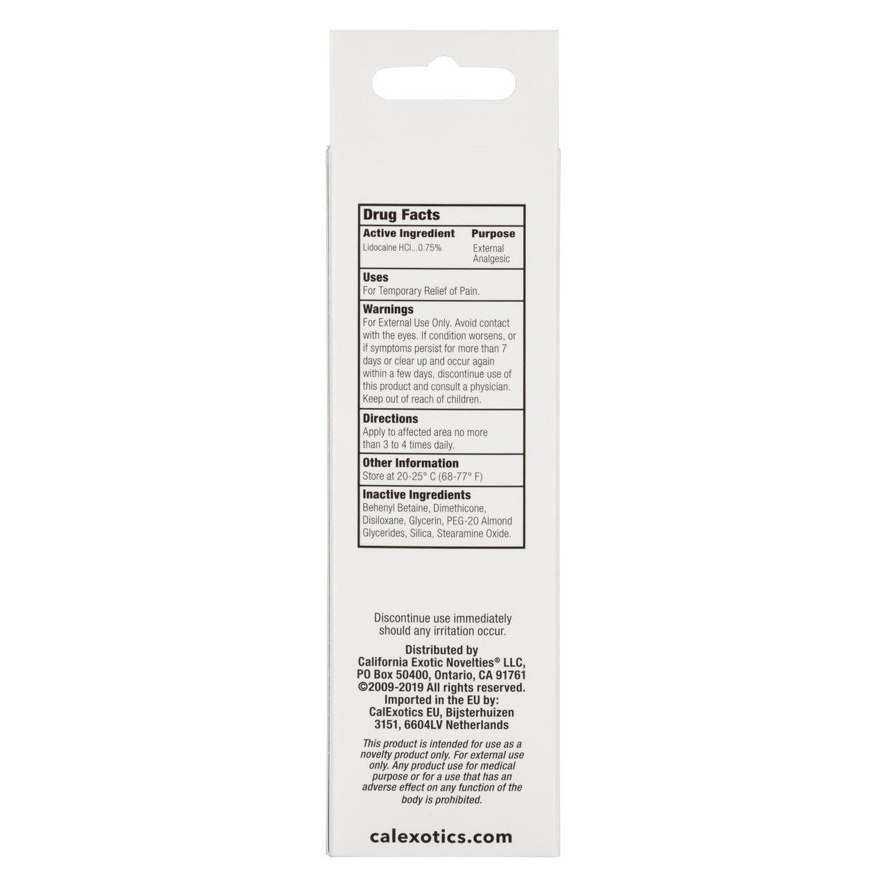 Anal Eze Unscented Desensitizing Gel 7.5% Benzocaine 1.5oz Water-Based Anal Gel Secondary image